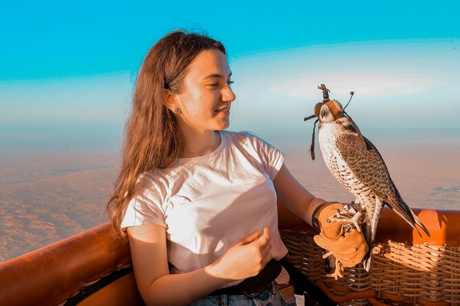 Adventure Hot Air Balloon with Buffet Breakfast & Falcon Show - From quiet balloon flight to dune bashing