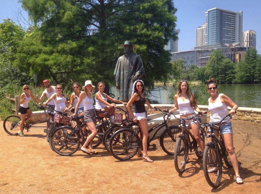 Austin: 1.5-Hour Lady Bird Lake Bike Tour - Pfluger Pedestrian Bridge and the boardwalk skyline