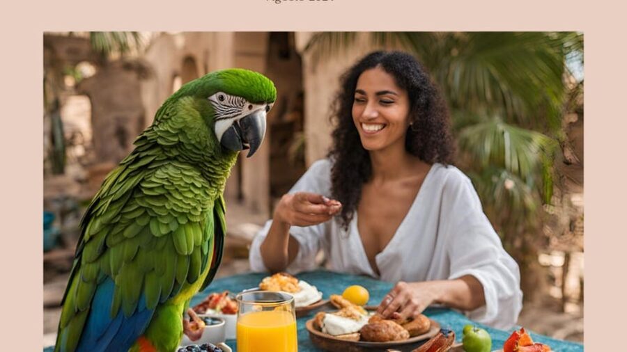 Breakfast with parrots at Masseria Mazzetta with wildlife park - Walking through the aviaries of birds of prey