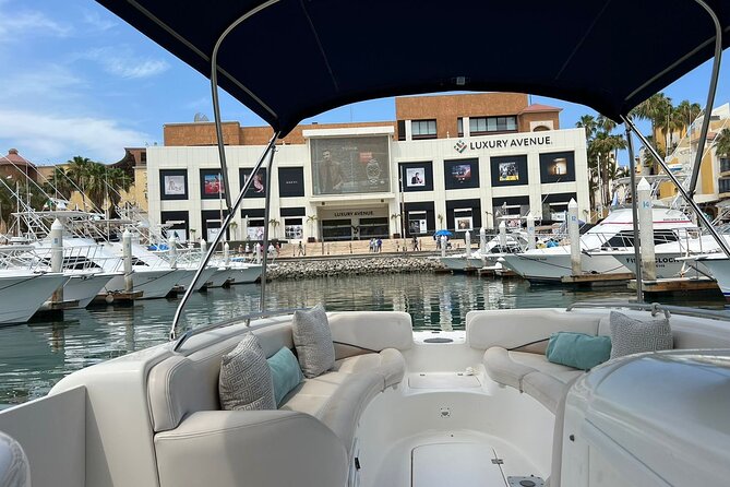 Cabo Yacht Tour – Arch, Pelican Rock & Scenic Landmarks - Lovers Beach and Divorce Beach, two very different shores