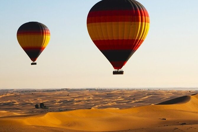 Dubai Desert By Hot Air Balloon With Falcon Show and Camel - A calm view over the Dubai dunes