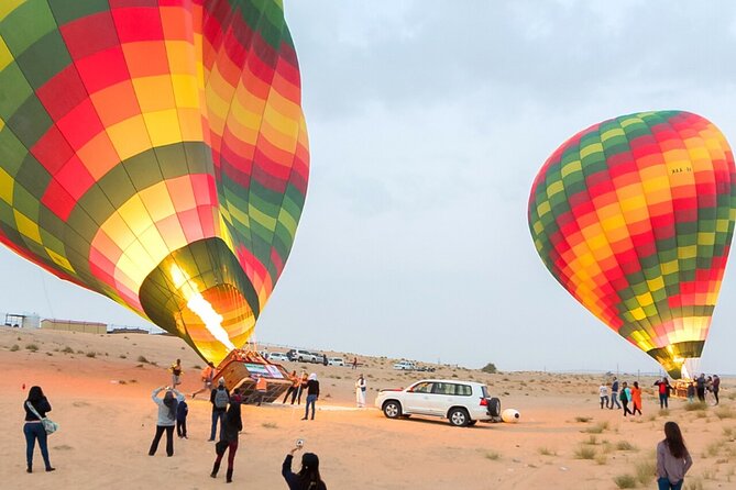 Dubai Hot Air Balloon Ride with Breakfast, Falconry & Camel Ride - Camel riding and falconry at Margham Gate
