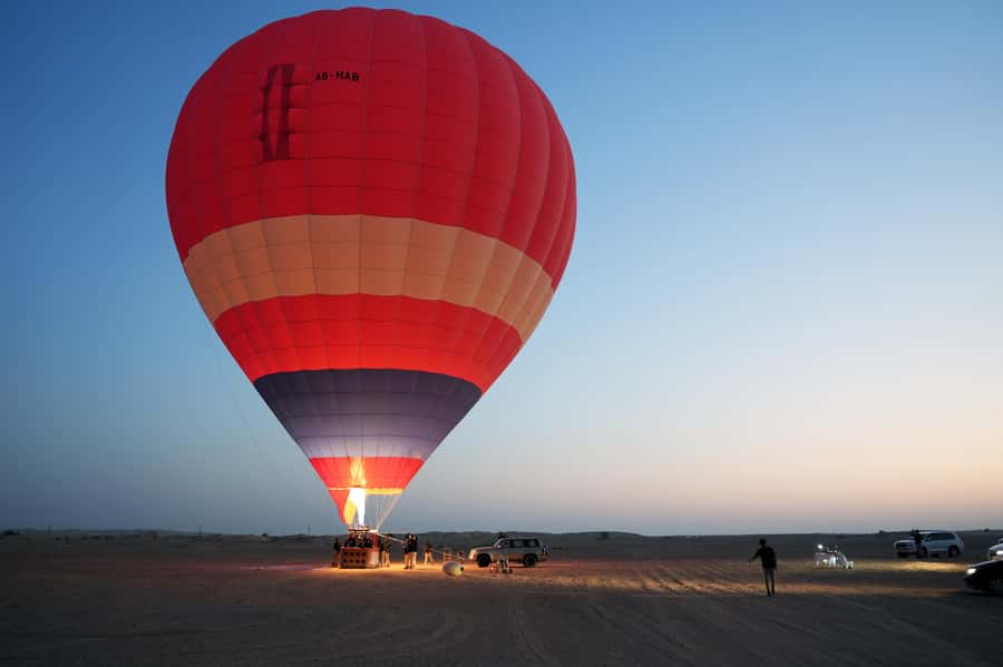 Dubai: Hot Air Balloon Ride with Camel Ride & Falcon Show - Clothing, bags, and practical preparation