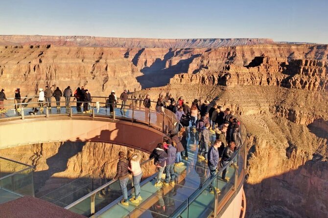 Grand Canyon West: Flight of the Condor - Skywalk and Guano Point from a useful angle