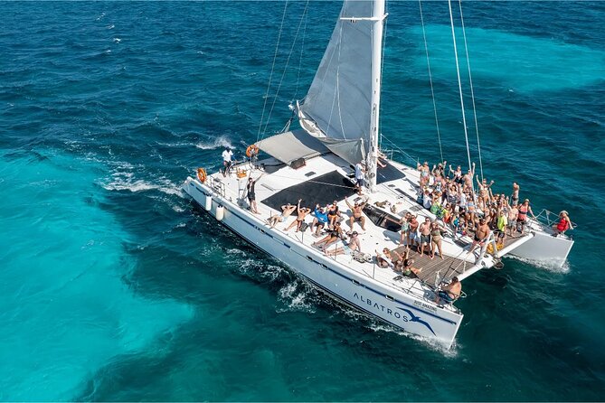 Isla Mujeres : All Inclusive Albatross Plus Tour with Transportation - A Catamaran Day Built Around MUSA and Playa Norte