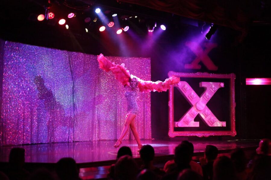 Las Vegas: X Burlesque Show at the Flamingo - The Fever Champagne Glass Number