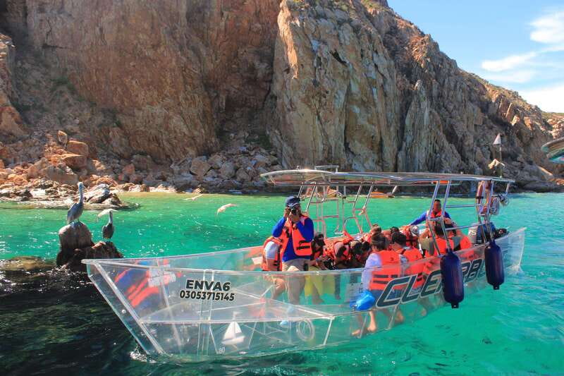 Los Cabos Arch & PelicanRock Cabo San Lucas CrystalBoat Tour - A clear boat ride with Cabo’s best view in front of you