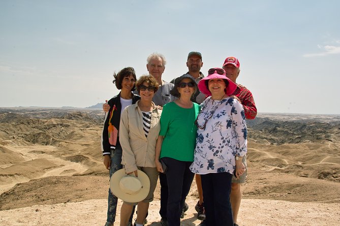 Shore Excursion - Flamingos ,Dune7,Welwitschia, Moonlandscape,Oasis,Swakopmund. - Key points at a glance
