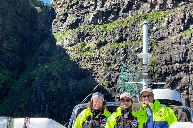 Sightseeing Around Nólsoy to see Puffins - Two Lighthouses and the Faroe Islands From Sea Level