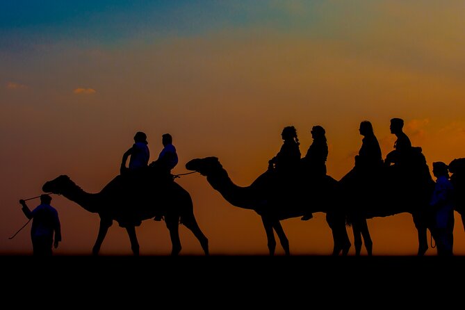 Sunset Camel Trekking with Falcon Show & VIP BBQ Dinner - Coffee, dates, and the desert sunset