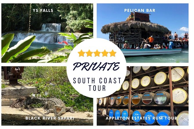 YS Falls, Black River Safari, Appleton Rum Tour OR Pelican Bar (Choose Up to 3) - Why this private South Coast day works